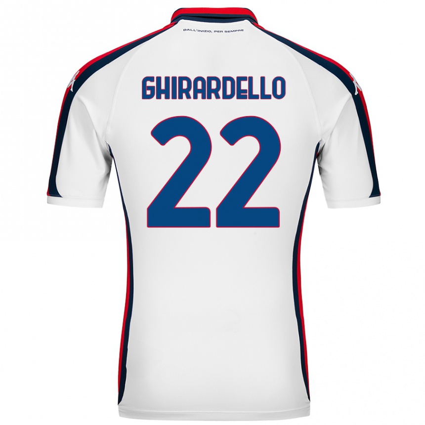 Men Football Tommaso Ghirardello #22 White Away Jersey 2024/25 T-Shirt Australia