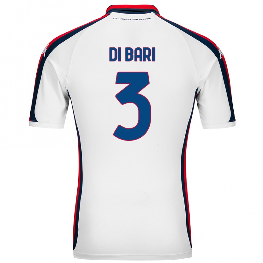 Men Football Martina Di Bari #3 White Away Jersey 2024/25 T-Shirt Australia