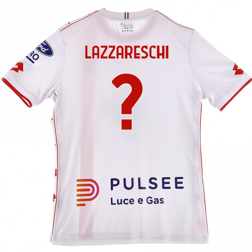 Men Football Andrea Lazzareschi #0 White Red Away Jersey 2024/25 T-Shirt Australia