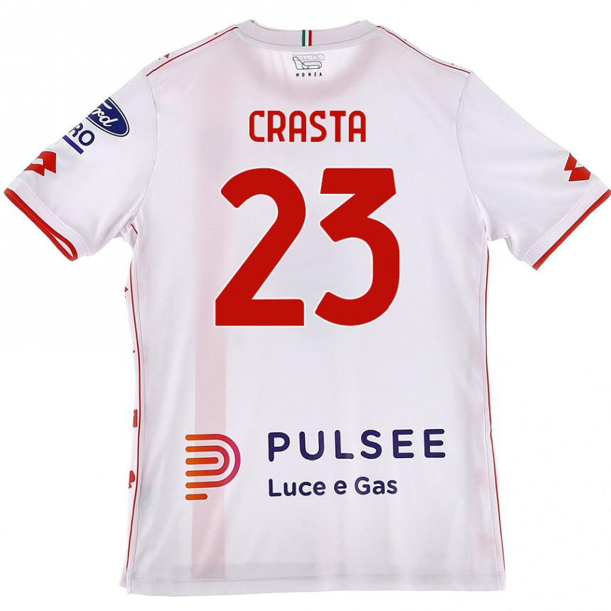 Men Football Mario Crasta #23 White Red Away Jersey 2024/25 T-Shirt Australia