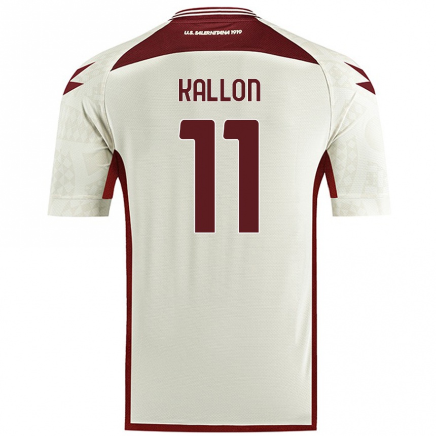 Men Football Yayah Kallon #11 Cream Color Away Jersey 2024/25 T-Shirt Australia