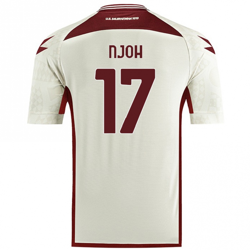 Men Football Lilian Njoh #17 Cream Color Away Jersey 2024/25 T-Shirt Australia