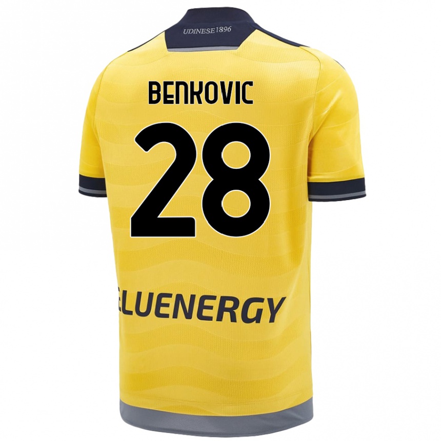 Men Football Filip Benkovic #28 Golden Away Jersey 2024/25 T-Shirt Australia