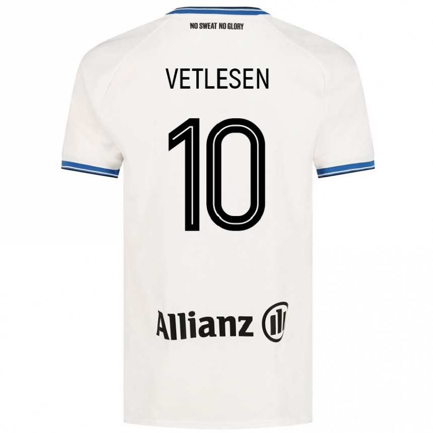 Men Football Hugo Vetlesen #10 White Away Jersey 2024/25 T-Shirt Australia