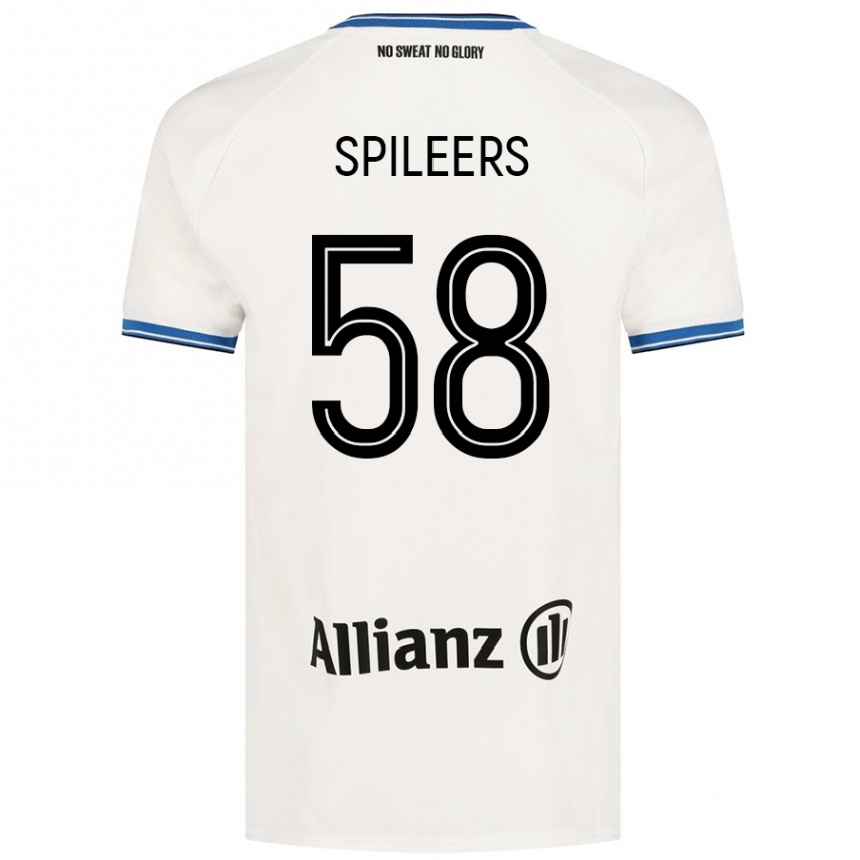 Men Football Jorne Spileers #58 White Away Jersey 2024/25 T-Shirt Australia