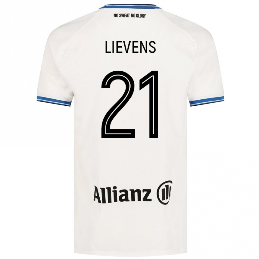 Men Football Caitlin Lievens #21 White Away Jersey 2024/25 T-Shirt Australia