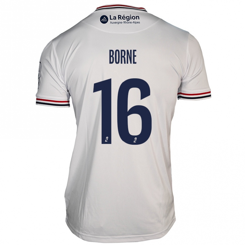 Men Football Théo Borne #16 White Away Jersey 2024/25 T-Shirt Australia