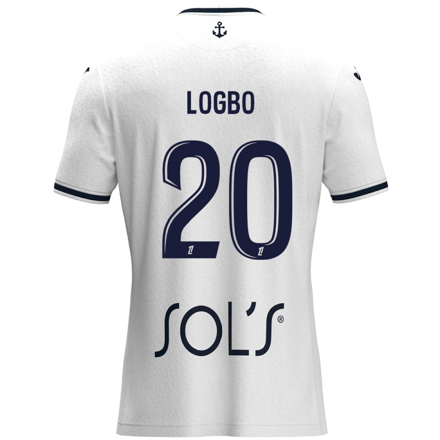 Men Football Andy Logbo #20 White Dark Blue Away Jersey 2024/25 T-Shirt Australia