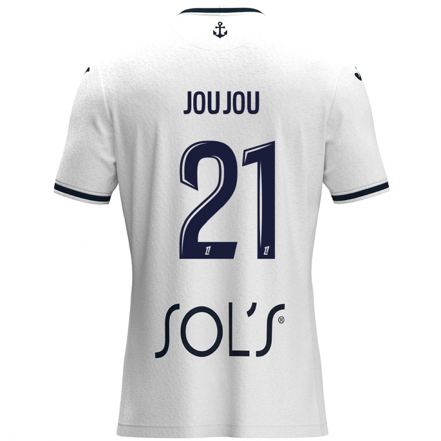 Men Football Antoine Joujou #21 White Dark Blue Away Jersey 2024/25 T-Shirt Australia