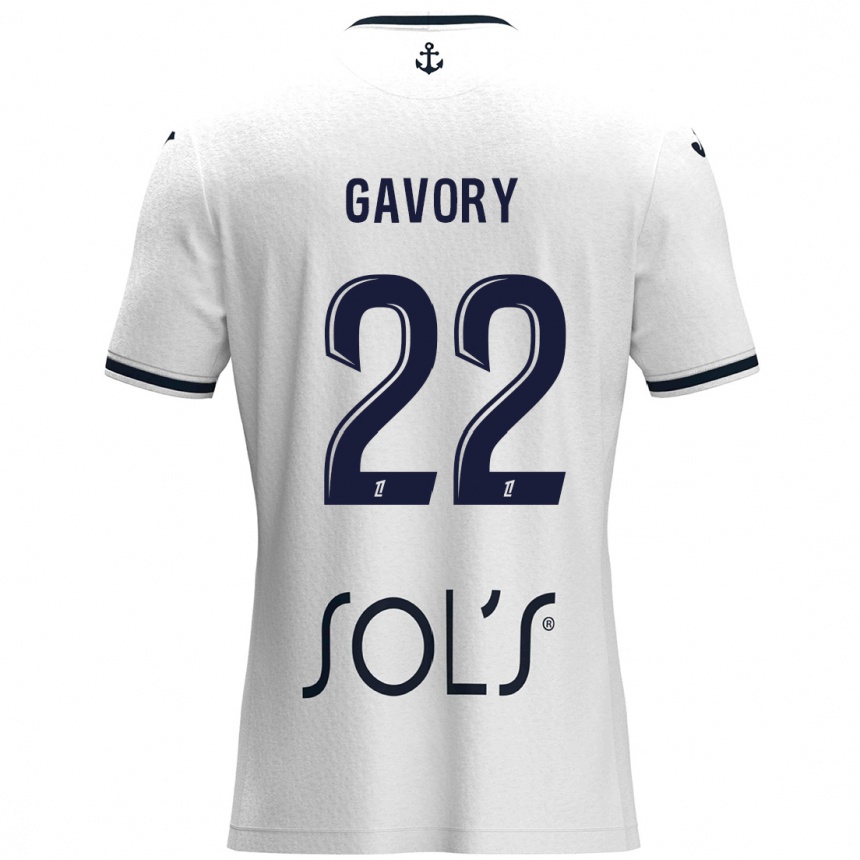 Men Football Christy Gavory #22 White Dark Blue Away Jersey 2024/25 T-Shirt Australia