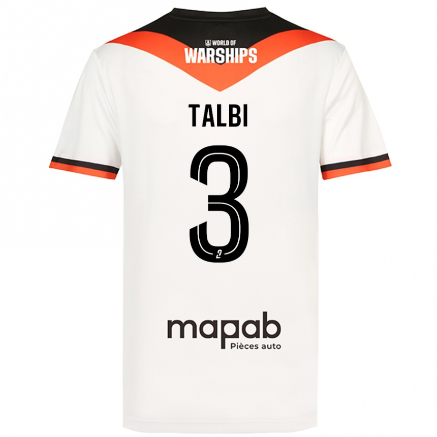 Men Football Montassar Talbi #3 White Away Jersey 2024/25 T-Shirt Australia