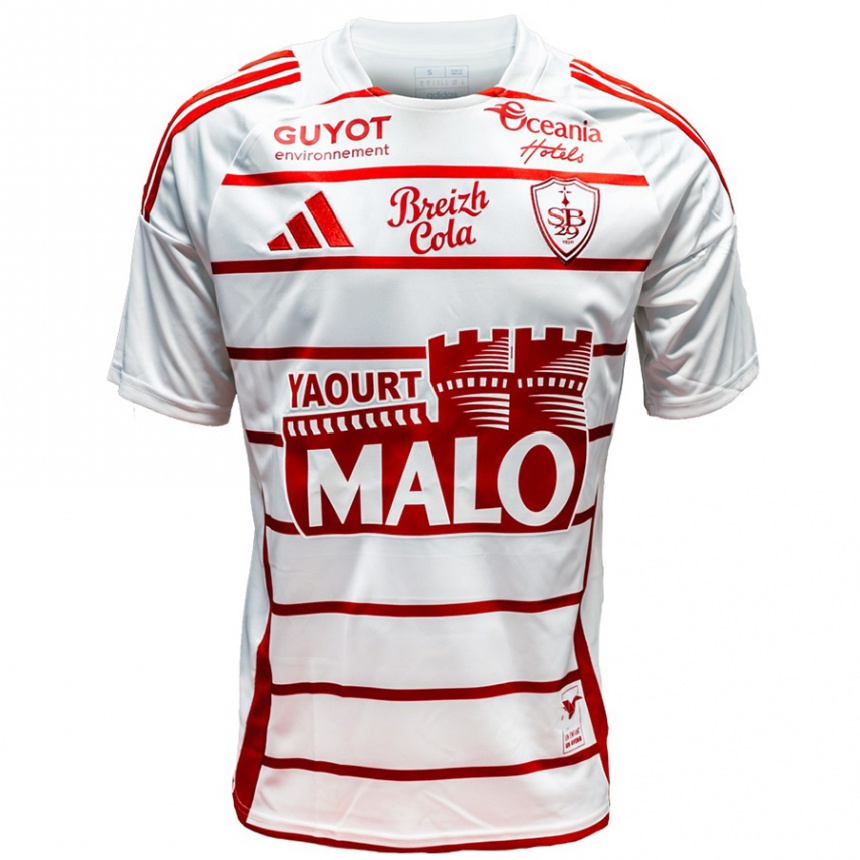 Men Football Maël Perrot #0 White Red Away Jersey 2024/25 T-Shirt Australia