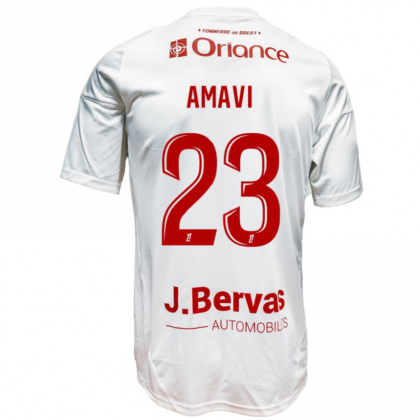 Men Football Jordan Amavi #23 White Red Away Jersey 2024/25 T-Shirt Australia