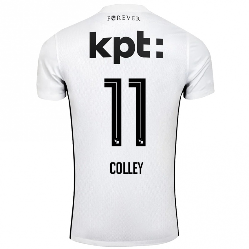 Men Football Ebrima Colley #11 White Black Away Jersey 2024/25 T-Shirt Australia