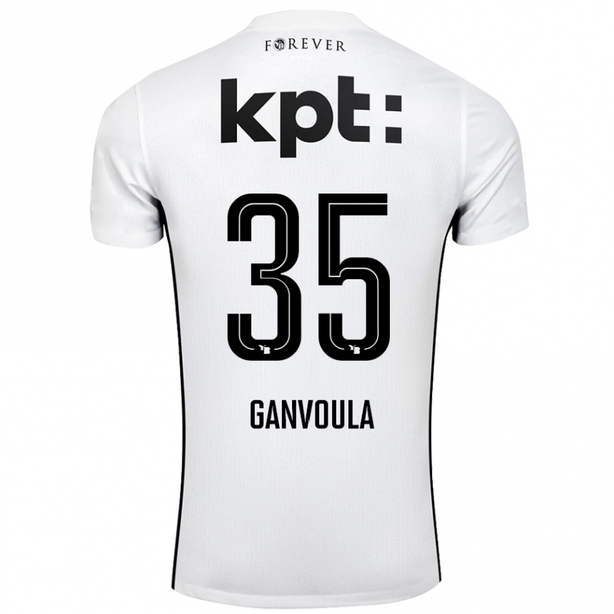 Men Football Silvere Ganvoula #35 White Black Away Jersey 2024/25 T-Shirt Australia