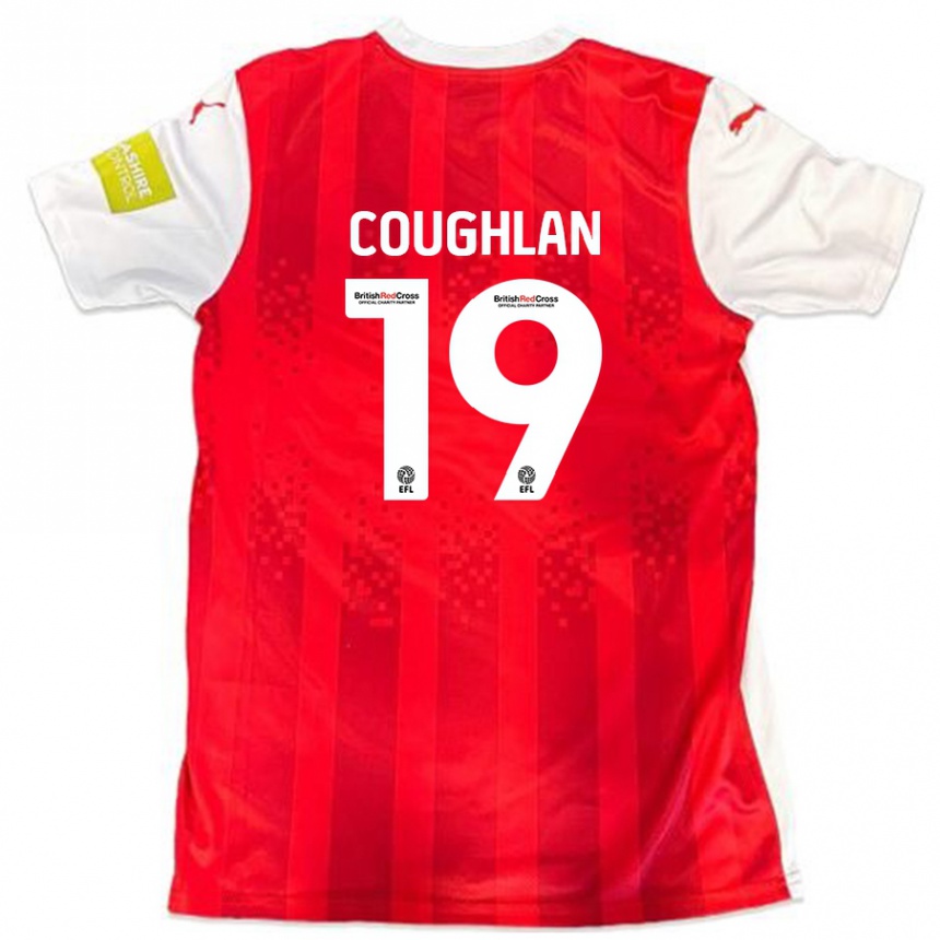 Women Football Ronan Coughlan #19 Red White Home Jersey 2024/25 T-Shirt Australia