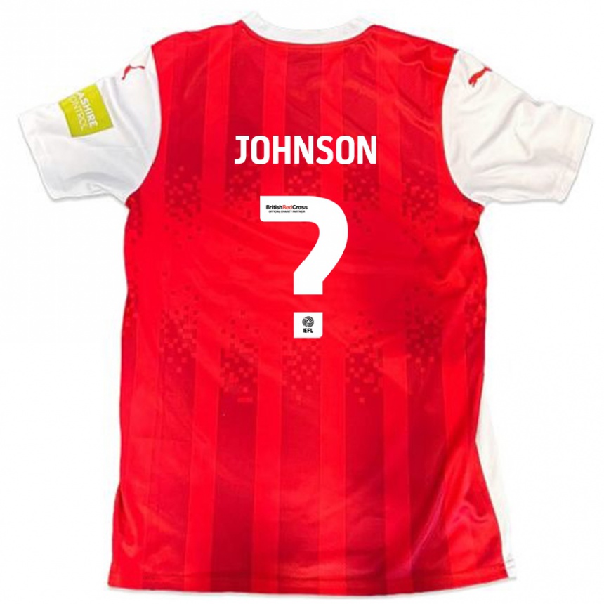 Women Football Will Johnson #0 Red White Home Jersey 2024/25 T-Shirt Australia