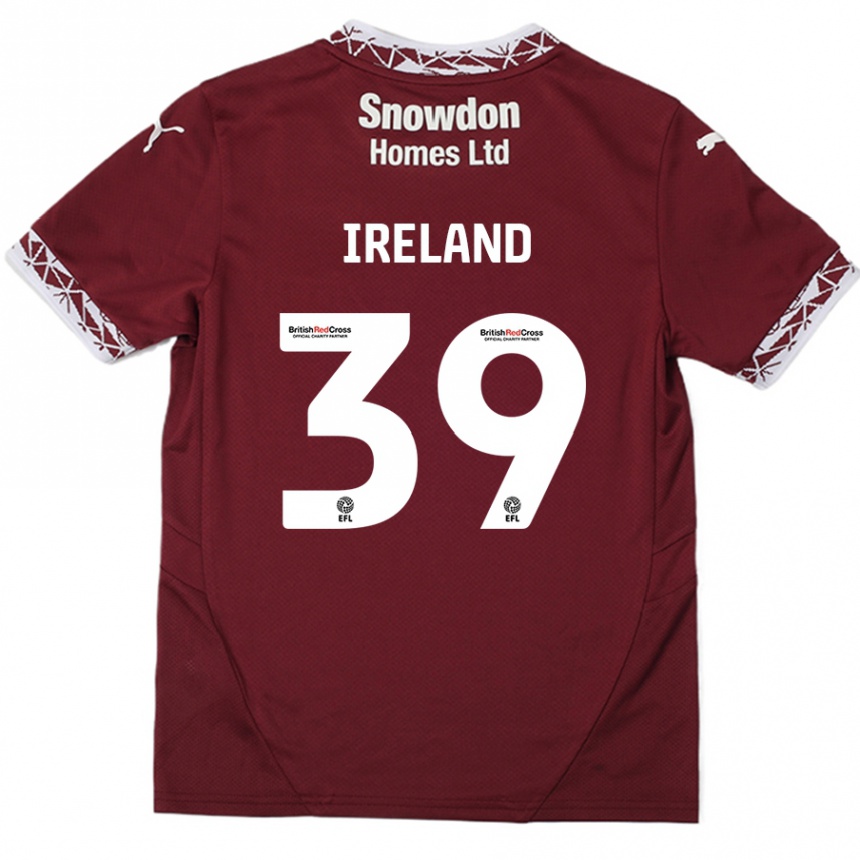 Women Football Matthew Ireland #39 Burgundy Home Jersey 2024/25 T-Shirt Australia