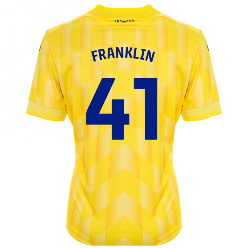 Women Football George Franklin #41 Yellow Home Jersey 2024/25 T-Shirt Australia