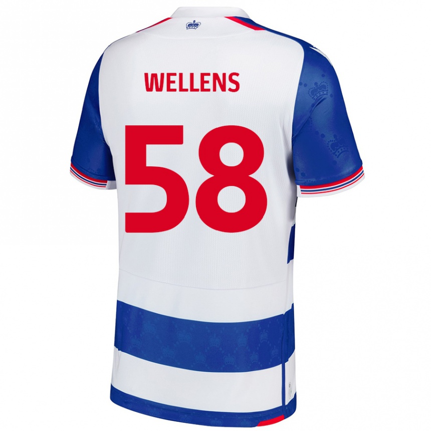 Women Football Charlie Wellens #58 Blue White Home Jersey 2024/25 T-Shirt Australia