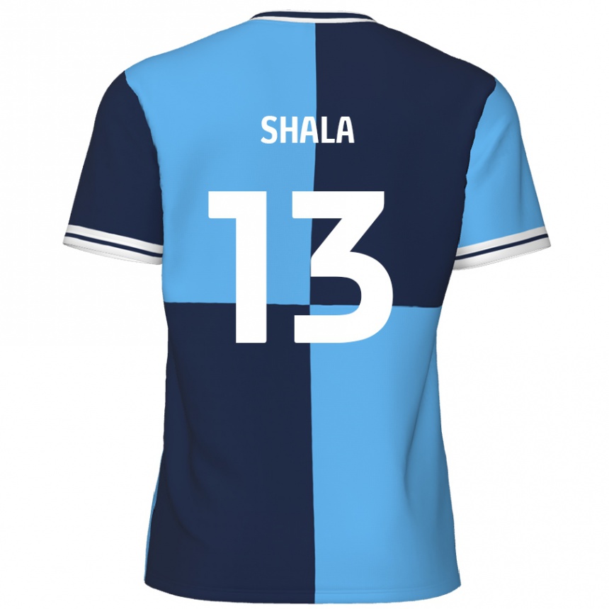 Women Football Laurence Shala #13 Sky Blue Dark Blue Home Jersey 2024/25 T-Shirt Australia