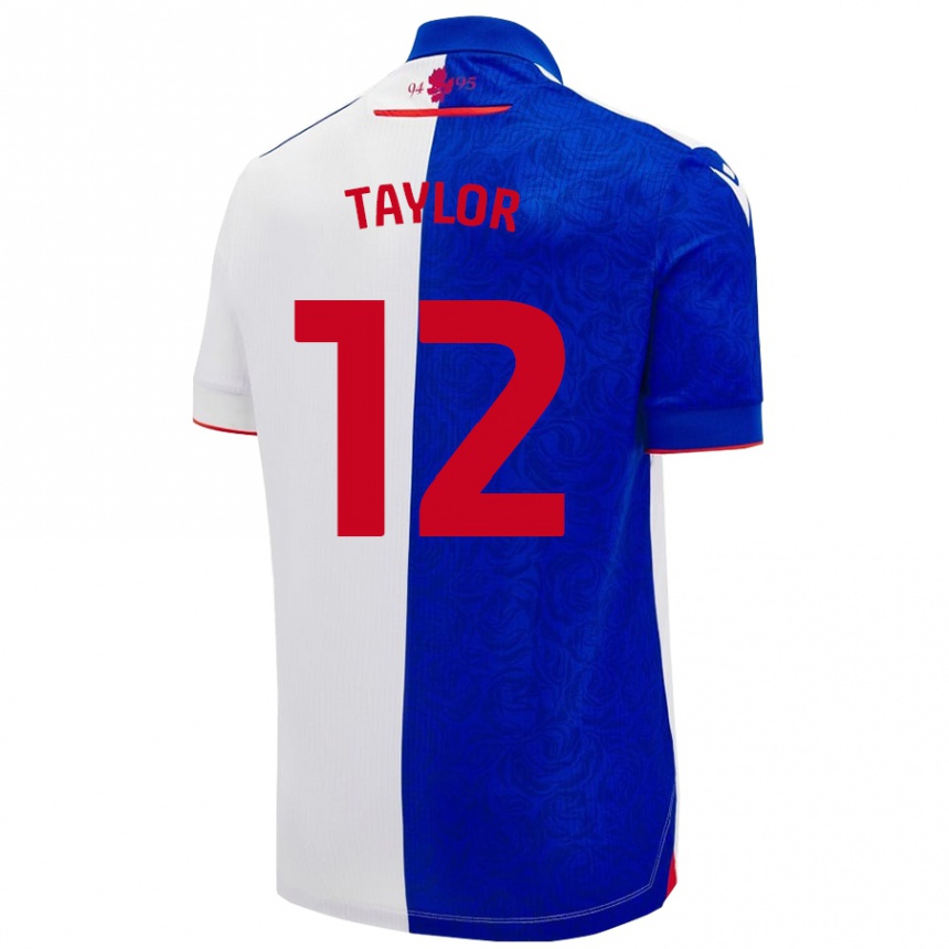 Women Football Emma Taylor #12 Sky Blue White Home Jersey 2024/25 T-Shirt Australia