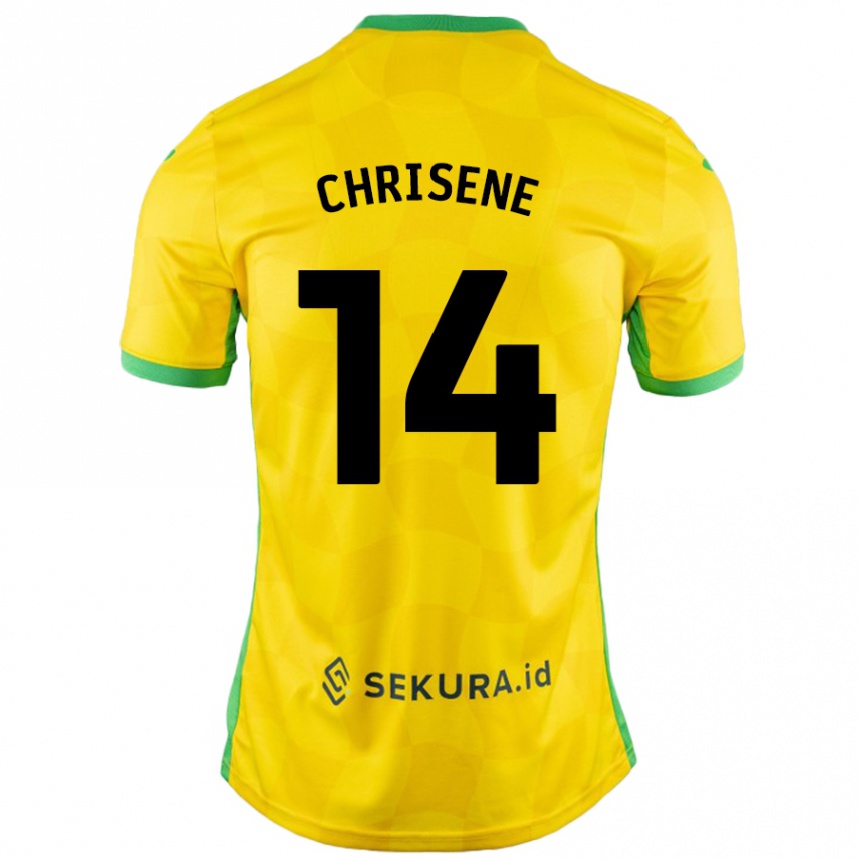 Women Football Ben Chrisene #14 Yellow Green Home Jersey 2024/25 T-Shirt Australia