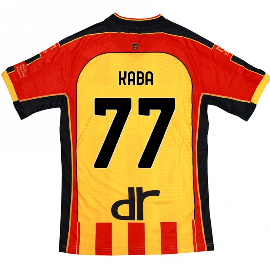 Women Football Mohamed Kaba #77 Yellow Red Home Jersey 2024/25 T-Shirt Australia