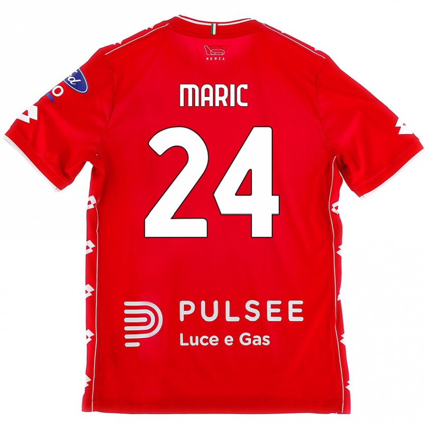 Women Football Mirko Maric #24 Red White Home Jersey 2024/25 T-Shirt Australia