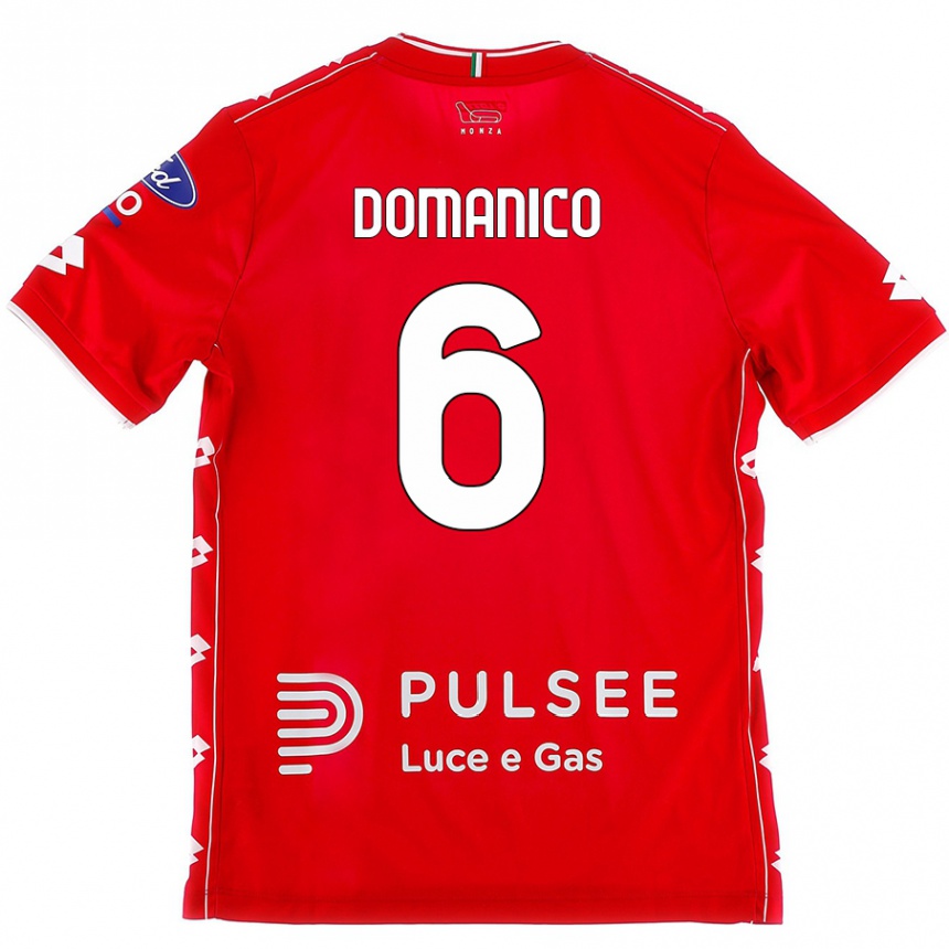 Women Football Saverio Domanico #6 Red White Home Jersey 2024/25 T-Shirt Australia