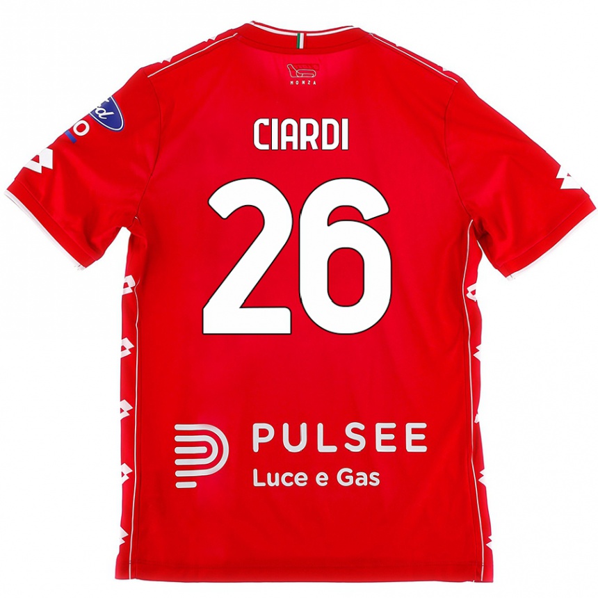 Women Football Tommaso Ciardi #26 Red White Home Jersey 2024/25 T-Shirt Australia