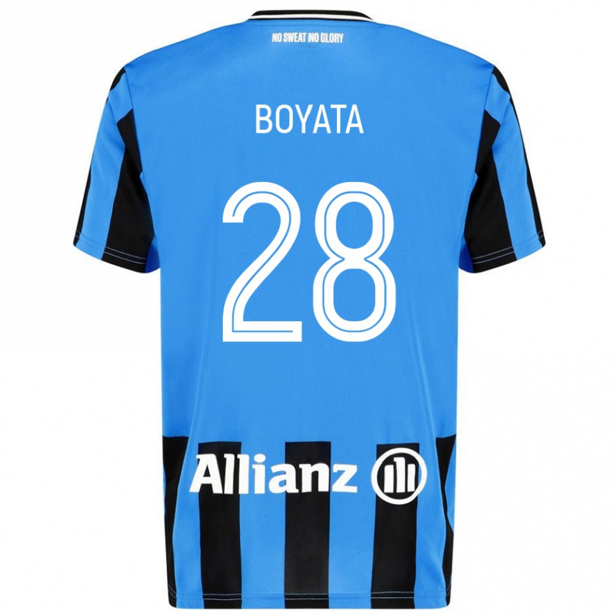 Women Football Dedryck Boyata #28 Sky Blue Black Home Jersey 2024/25 T-Shirt Australia