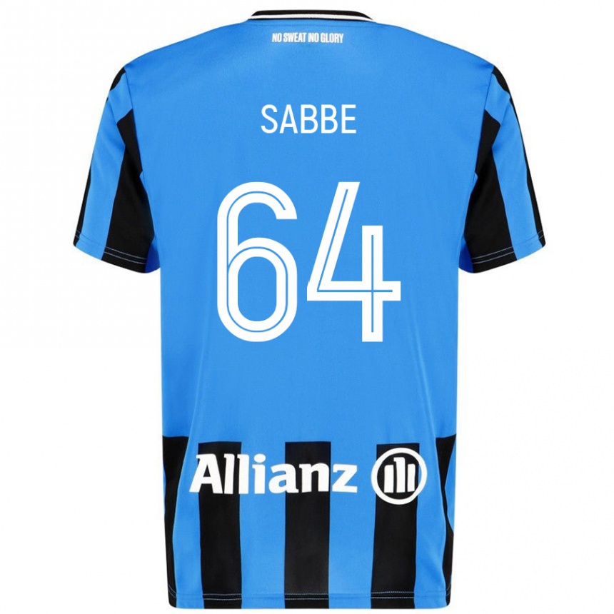 Women Football Kyriani Sabbe #64 Sky Blue Black Home Jersey 2024/25 T-Shirt Australia