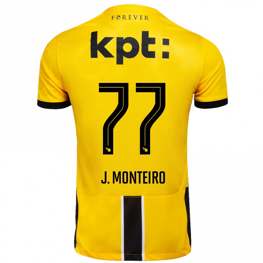 Women Football Joël Monteiro #77 Yellow Black Home Jersey 2024/25 T-Shirt Australia