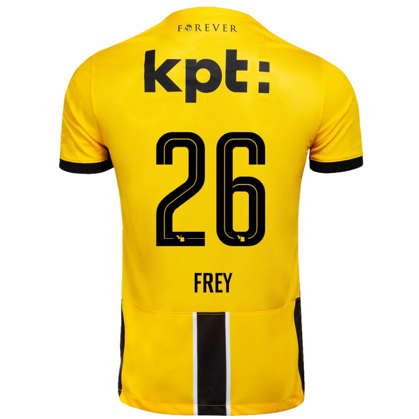 Women Football Laura Frey #26 Yellow Black Home Jersey 2024/25 T-Shirt Australia