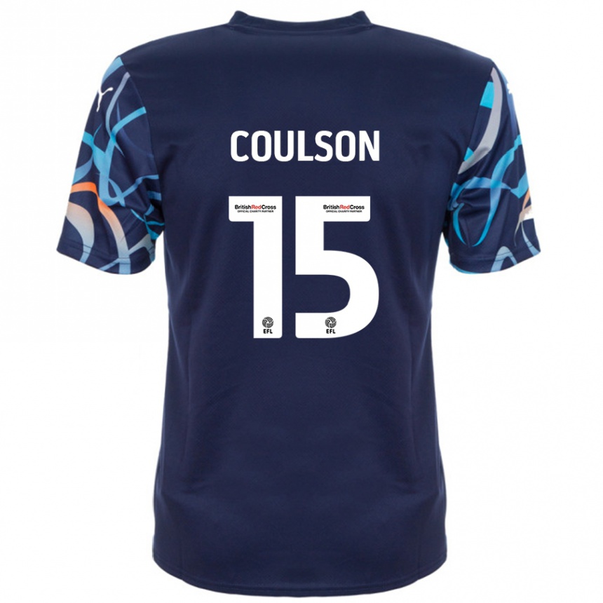 Women Football Hayden Coulson #15 Navy Blue Away Jersey 2024/25 T-Shirt Australia