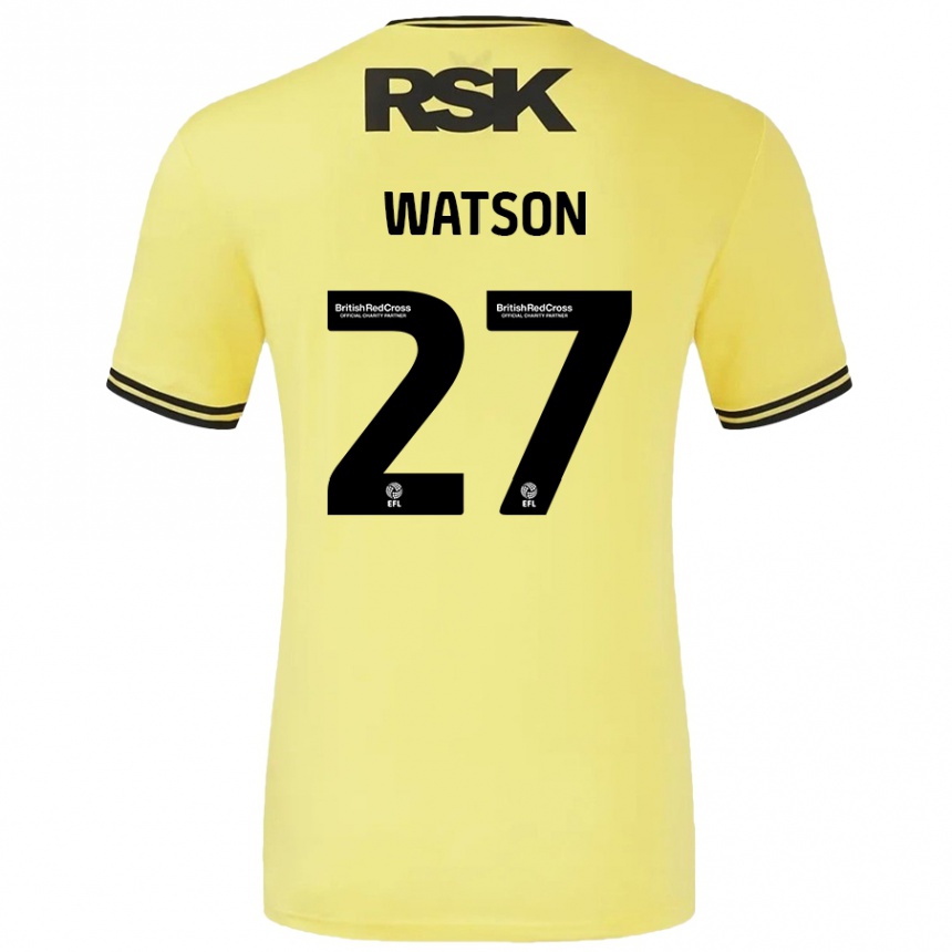 Women Football Tennai Watson #27 Yellow Black Away Jersey 2024/25 T-Shirt Australia