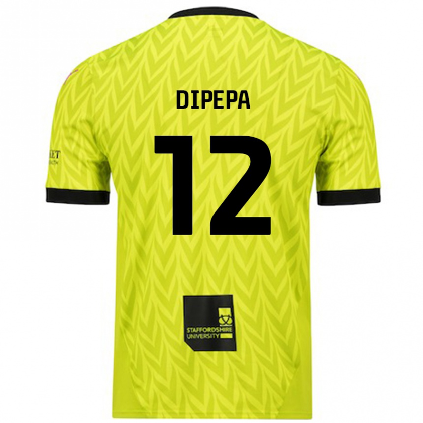 Women Football Baylee Dipepa #12 Fluorescent Green Away Jersey 2024/25 T-Shirt Australia