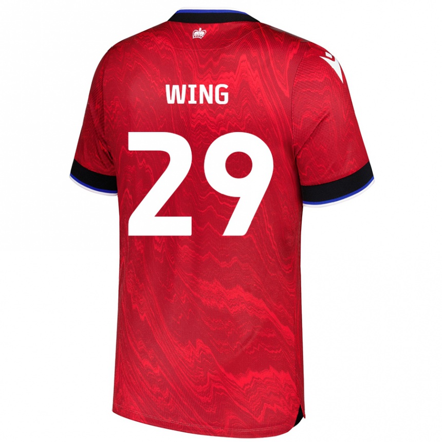 Women Football Lewis Wing #29 Red Black Away Jersey 2024/25 T-Shirt Australia