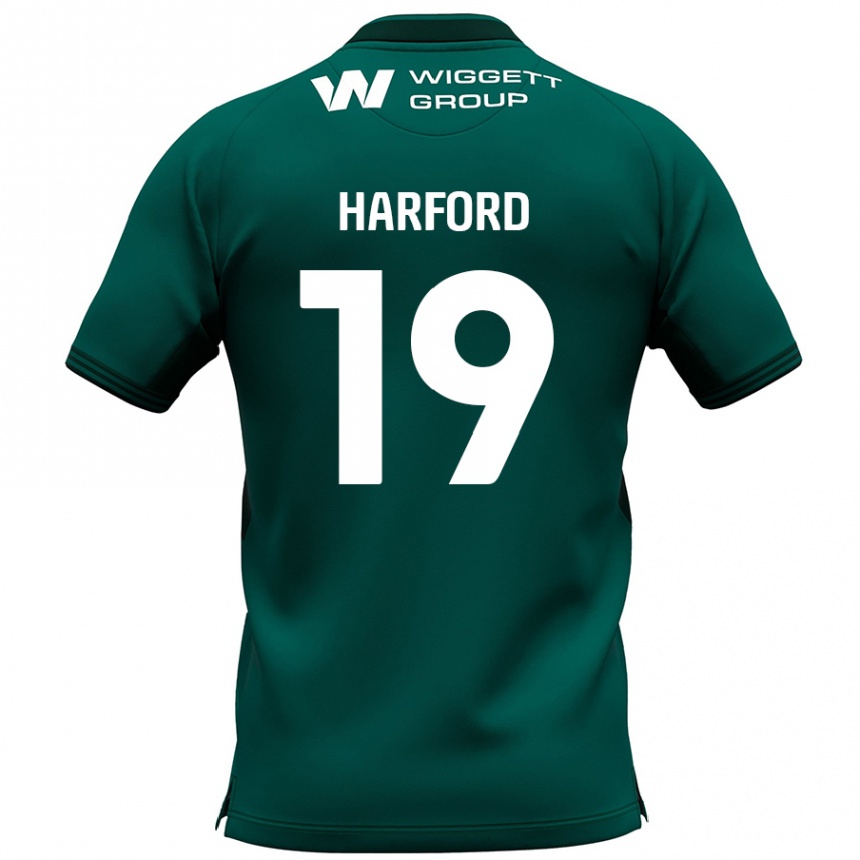 Women Football Beth Harford #19 Green Away Jersey 2024/25 T-Shirt Australia