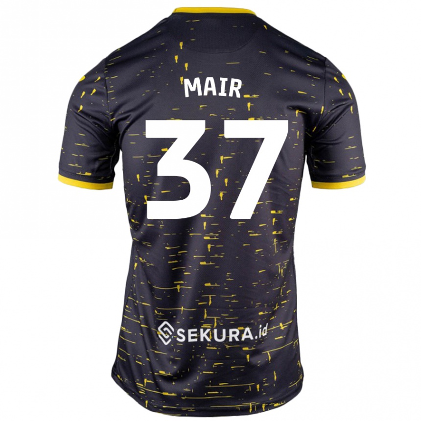 Women Football Archie Mair #37 Black Yellow Away Jersey 2024/25 T-Shirt Australia