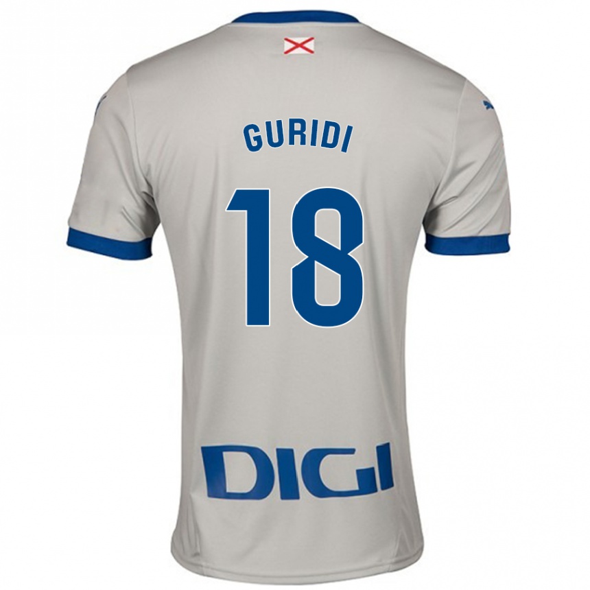 Women Football Jon Guridi #18 Light Gray Away Jersey 2024/25 T-Shirt Australia