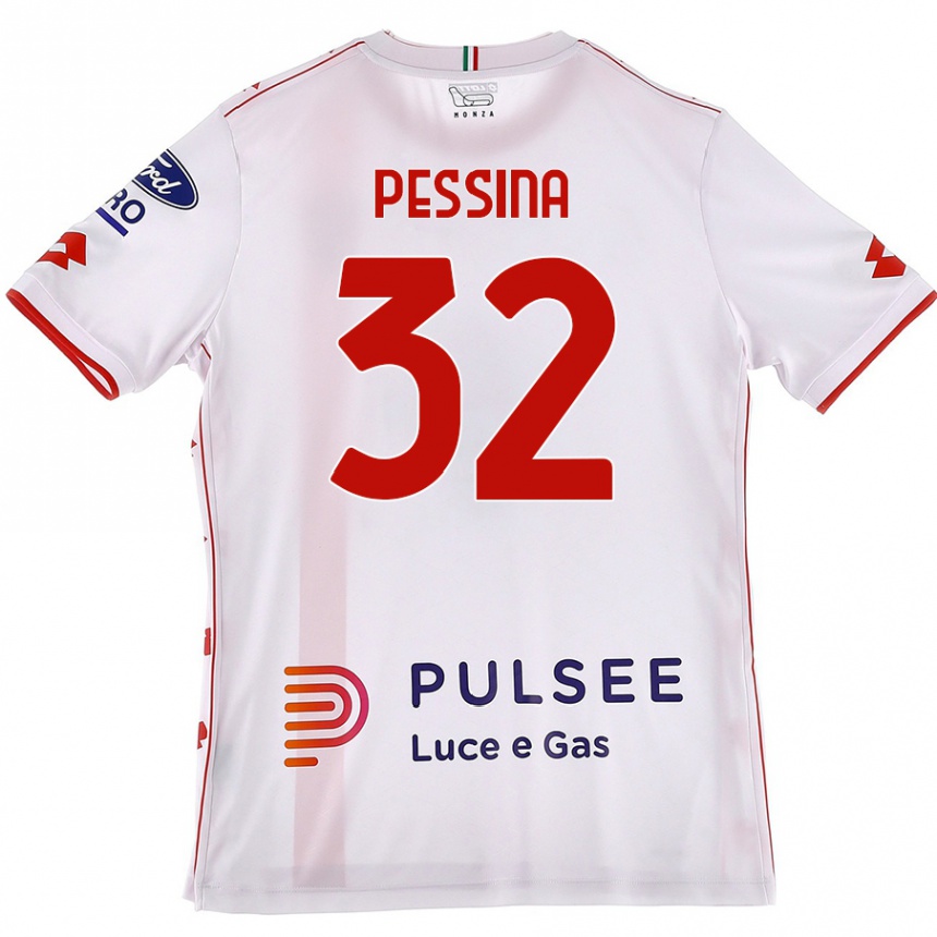 Women Football Matteo Pessina #32 White Red Away Jersey 2024/25 T-Shirt Australia