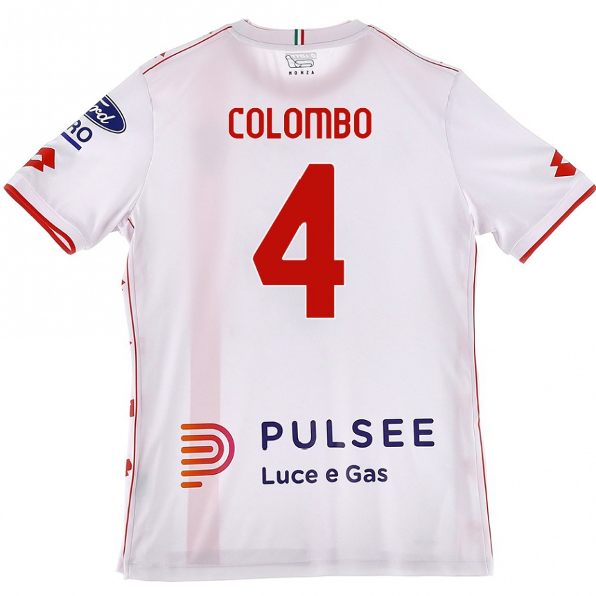 Women Football Leonardo Colombo #4 White Red Away Jersey 2024/25 T-Shirt Australia