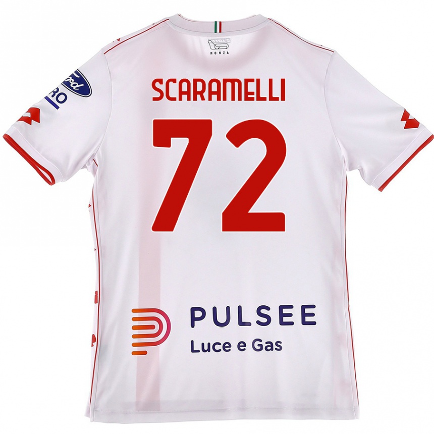 Women Football Endris Scaramelli #72 White Red Away Jersey 2024/25 T-Shirt Australia