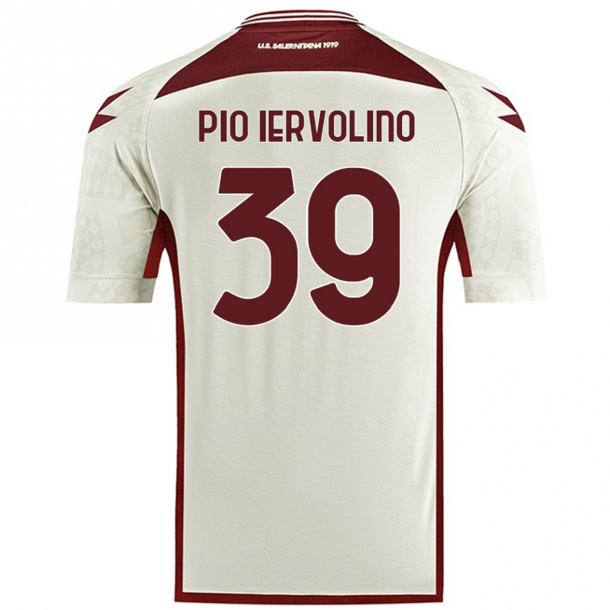 Women Football Antonio Pio Iervolino #39 Cream Color Away Jersey 2024/25 T-Shirt Australia