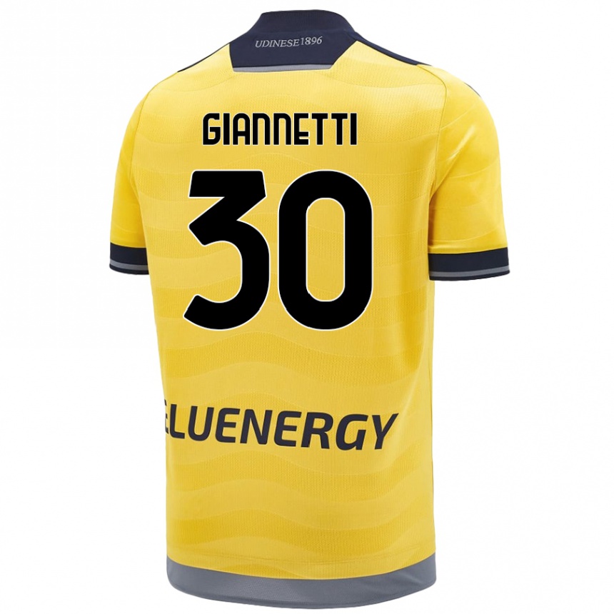 Women Football Lautaro Giannetti #30 Golden Away Jersey 2024/25 T-Shirt Australia