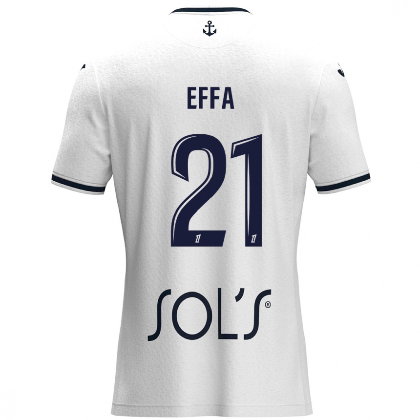 Women Football Chancelle Effa Effa #21 White Dark Blue Away Jersey 2024/25 T-Shirt Australia