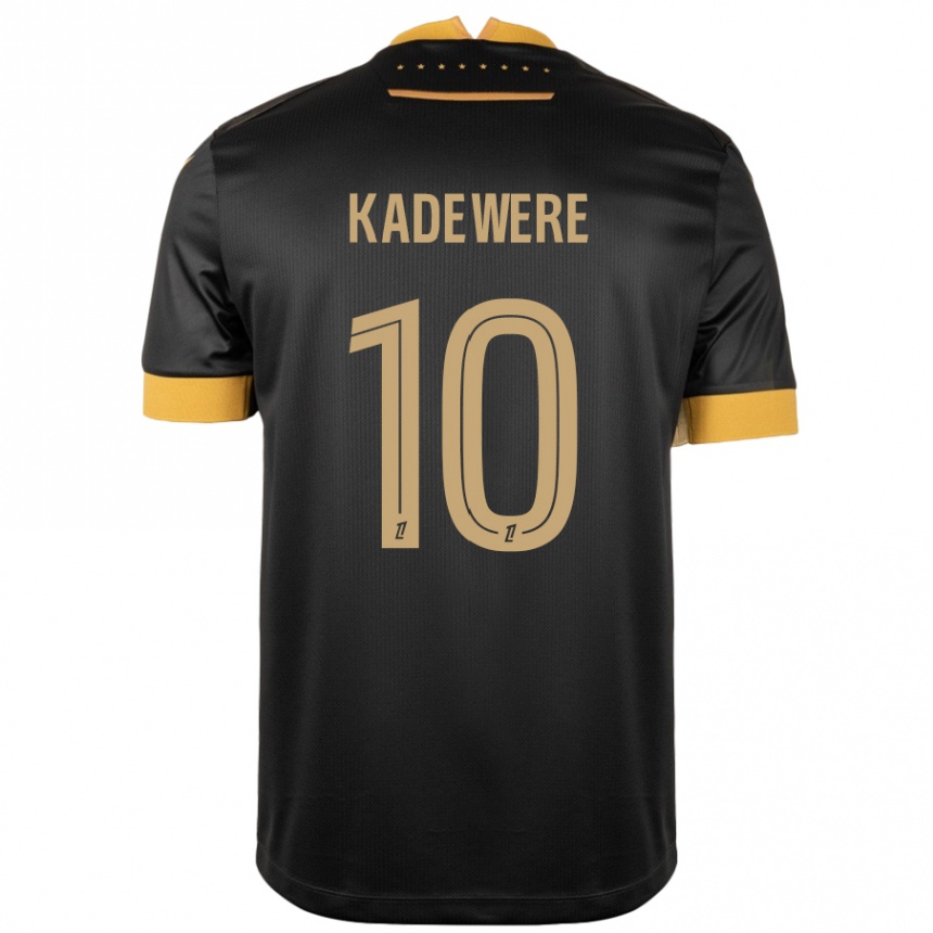 Women Football Tino Kadewere #10 Black Brown Away Jersey 2024/25 T-Shirt Australia